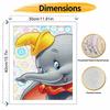 Disney Oil Painting DIY Digital Painting HandPainted Dumbo Elephant Pattern Wall Art for the Living Room and Entryway.