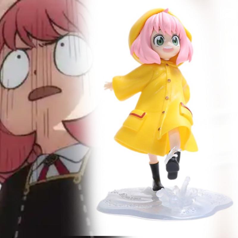Anya Spy Family Forger Action Figure Anime Raincoat Doll Collectible Toy Display