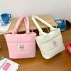 Cute Cartoon Rabbit Down Cloth Handbag Girls Large Capacity New High Value Commuter Shoulder Bag
