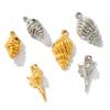 2 PCs 304 Stainless Steel Charms Multicolor Conch/ Sea Snail Ocean Pendants For DIY Necklace Earrings Jewelry Making Findings