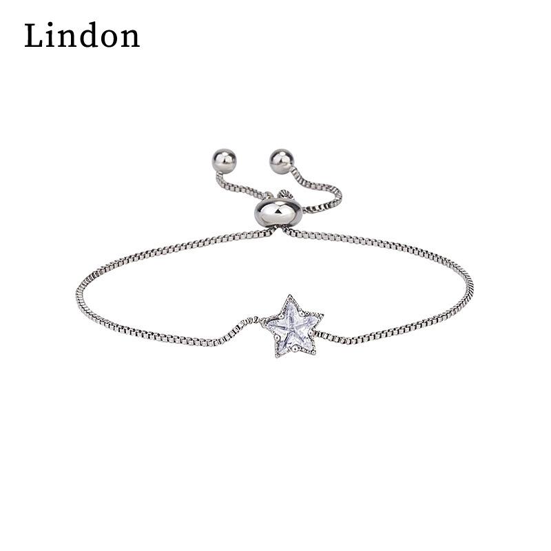 

Линдон циркон браслет ювелирные изделия геометрические бусины браслеты-цепочки модный тонкий свадебный подарок для подруги женщин белый