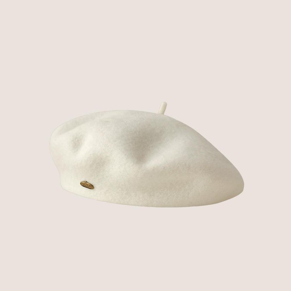 Autumn and Winter Woolen Beret Korean Wool Beret Girls Versatile British Retro Face Little Painter Hat