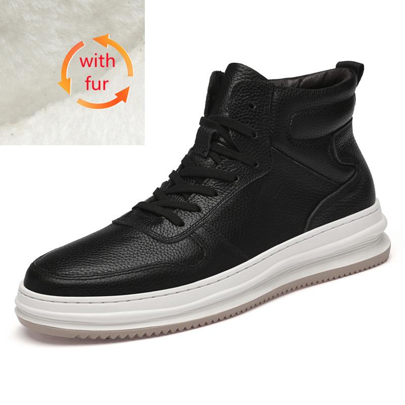 Fashion boots for men genuine leather fashion shoes cowboy leather boot outdoor handsome motorcycle botas man plush warm snow boots