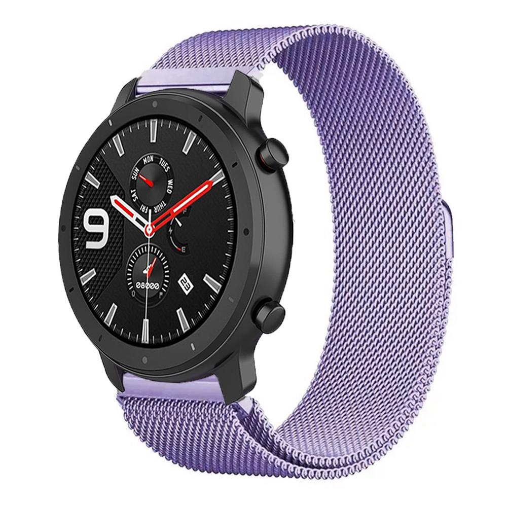 20mm 22mm Magnetic Milanese Strap for Amazfit Active 2/GTS 4 3 mini/GTR 47mm Metal Wristband for Amazfit Balance 2 1/Bip 6 Belt