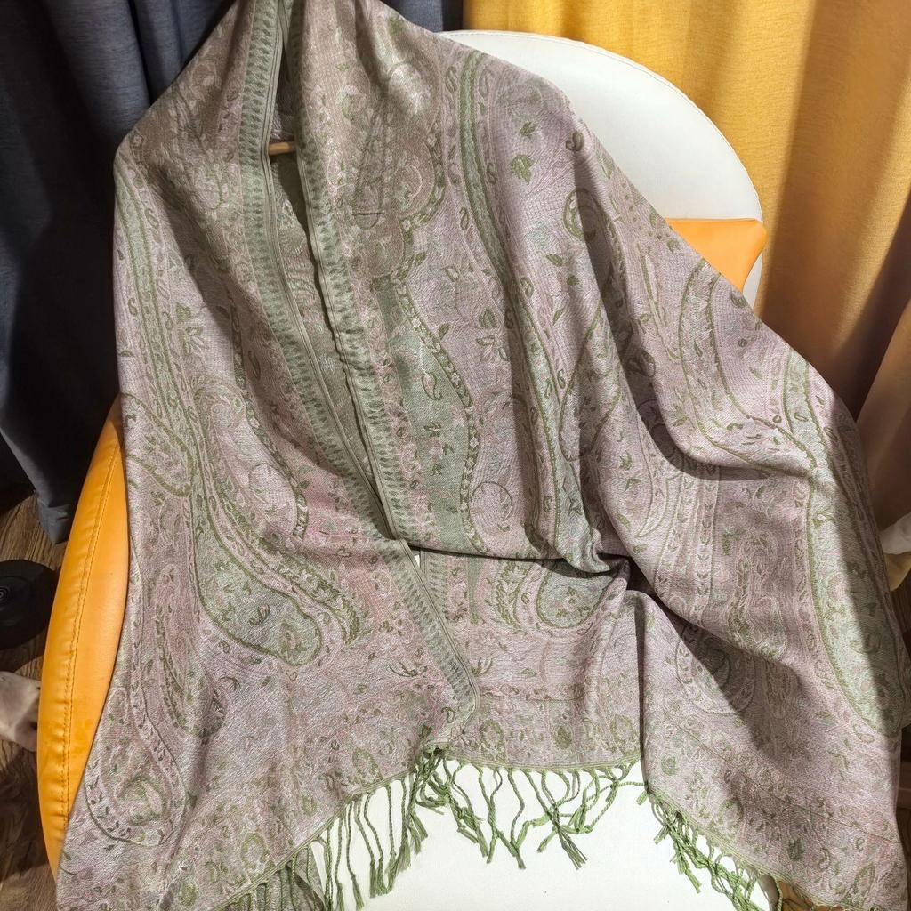 2025 Women's Soft Breathable Jacquard Tassel Scarf - Imitation Cashmere, Autumn Winter Versatile Shawl & Neck Warmer, Light Luxury Style