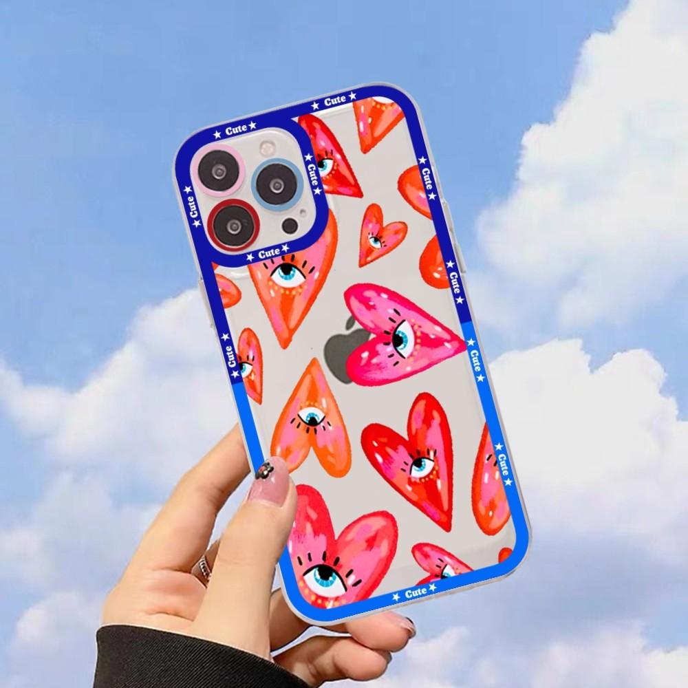 

Забавный турецкий счастливый синий чехол для телефона с изображением сглаза для iPhone 15 11 12 13 14 Mini Pro Max XR X XS TPU прозрачный чехол iphone 11 pro