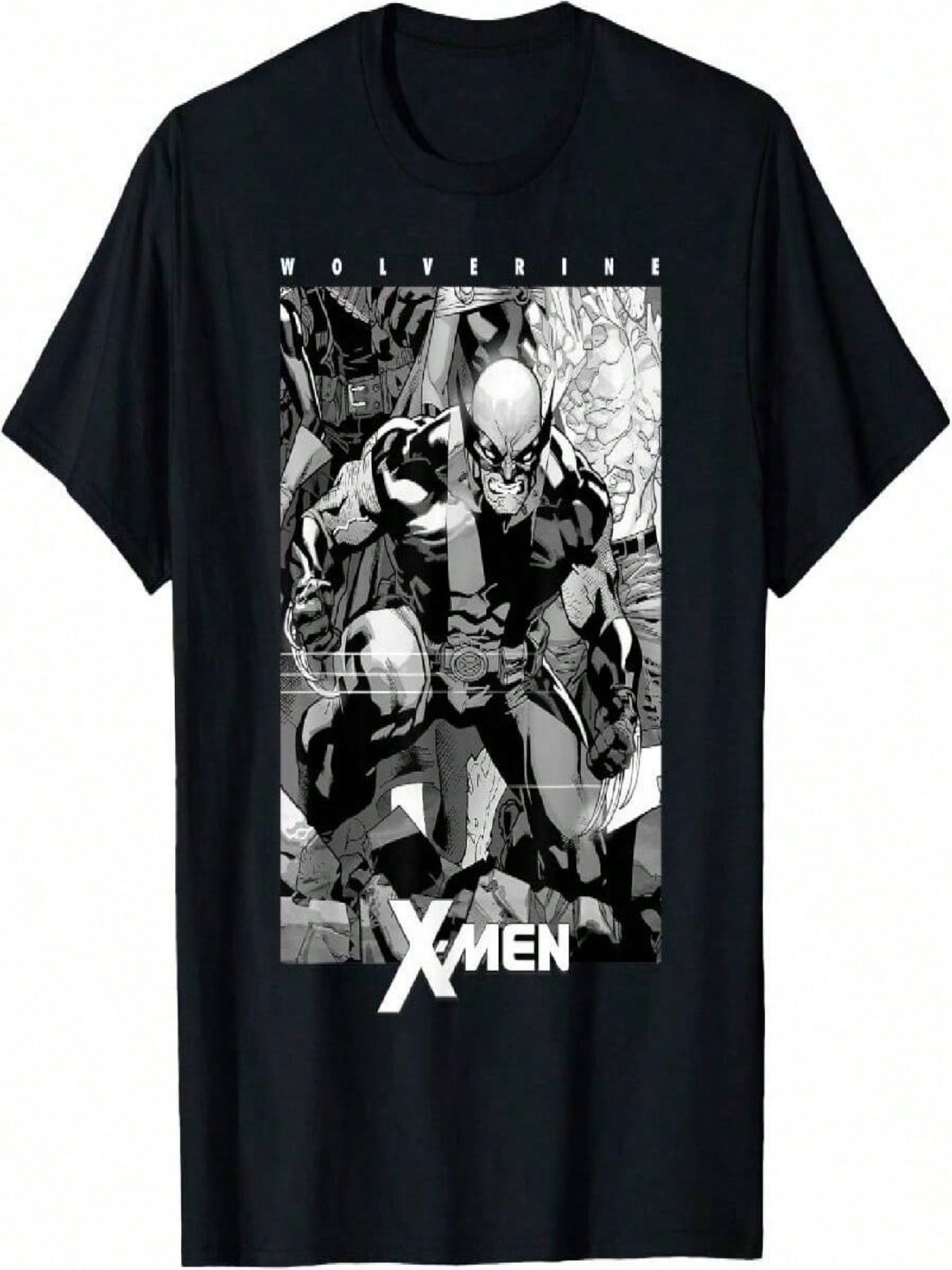 Marvels X-unisexs Wolverine & White Comic Panel T-Shirt T-Shirt S