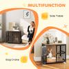 Dog Crate Furniture with Anti-Chew Resistant Mesh, Anti-Escape Single Door, for Medium Dogs, 80 x 55 x 72 cm