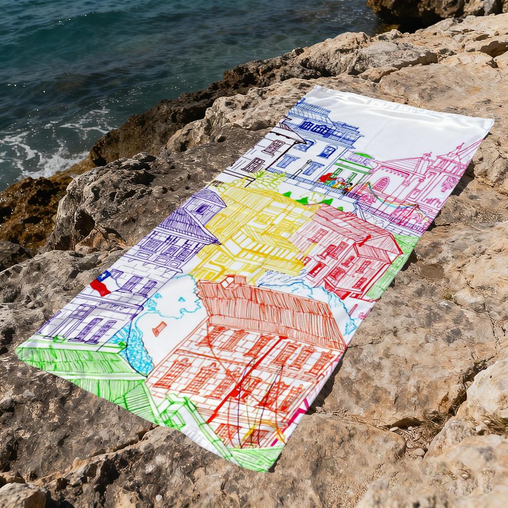 Colorful Linen Building Towel Beach Quick Dry Soft Pool Towels Gift for Travel Gym Shower Camping Sports