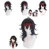 Vox Akuma Cosplay Wig Long Black Hair With Stunning Gradient Red Highlights