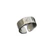 925 Sterling Silver Retro Plain Silver Ring for Women Does Not Fade, Light Luxury, High-end Sense, Versatile Opening Fashion Personality Ring