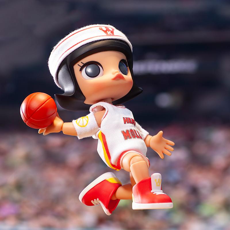 New POP MART MOLLY NBA BJD Action Doll Trendy Figures 14cm PPMT-2201-0067