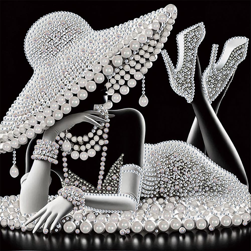 5D DIY Teilweise Speziell Geformter Bohrer Diamant Malerei Set Elegante Dame Dekoration