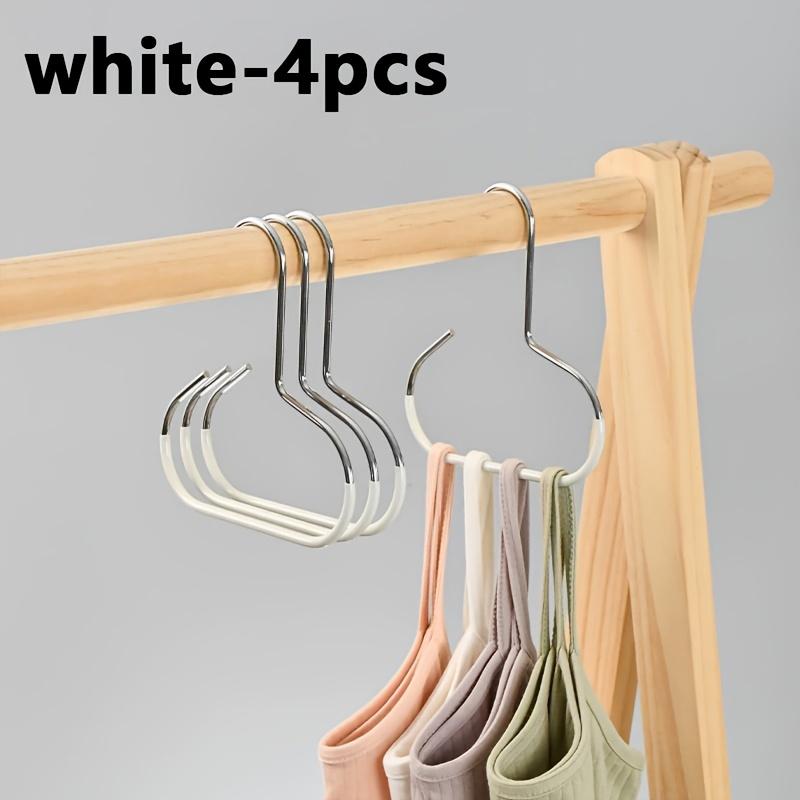 

4 шт. багатофункціональних металевих круглих гачків проти ковзання, підходять для сушіння нижньої білизни, краваток, майок, шарфів, ременів у ванних кімнатах, спальнях 4PCS білий