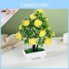 Artificial Potted Rose Plant With Durable Plastic Foam For Home Decor And Gifts