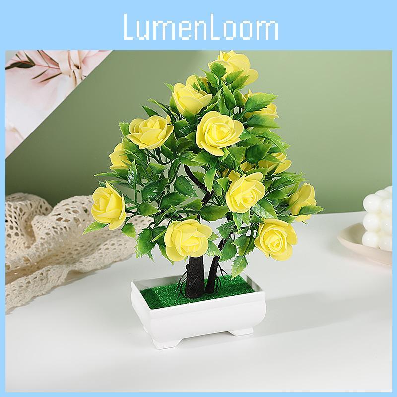 Artificial Potted Rose Plant With Durable Plastic Foam For Home Decor And Gifts