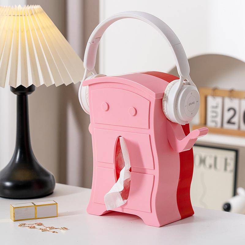 Niedlicher Taschentuchboxhalter Bunt Rutschfest Taschentuchboxhalter Große Kapazität Form Desktop-Dekor Platzsparend Organisation Dekor