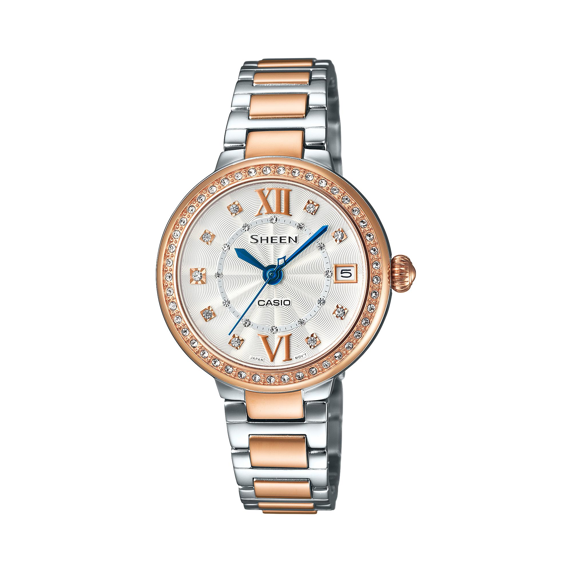 Casio Men s 50M Water Resistant Analog Quartz Watch SHE-4517SG-7A белый