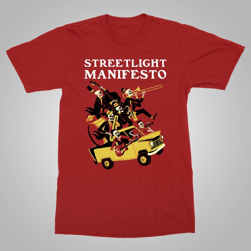 Streetlight Manifesto Skeleton Band Red T Shirt All Size S-5XL KK351