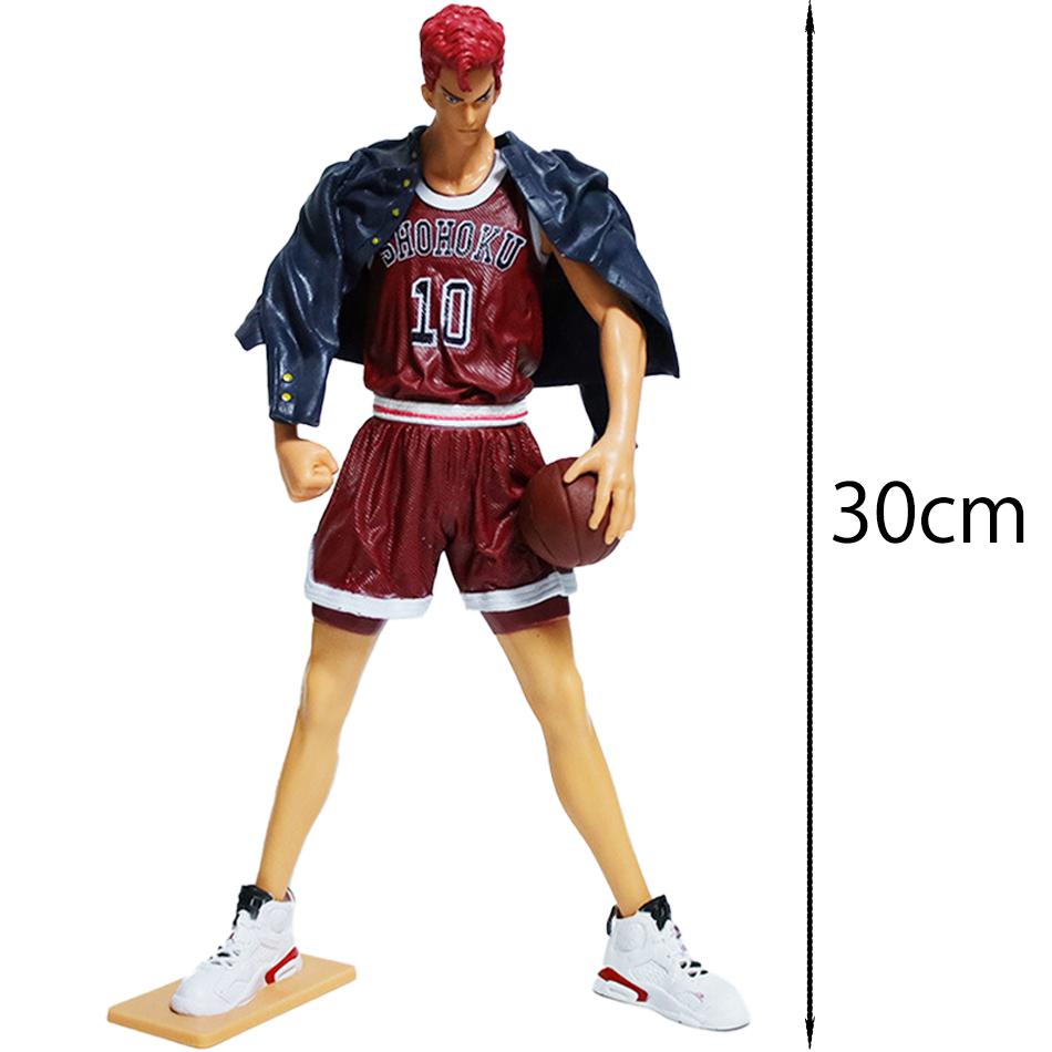 30cm in stock Slam Dunk Action Figure Anime Sakuragi Hanamichi Hisashi Mitsui Ryota Miyagi Takenori Akagi Figuras Toy Model Gift