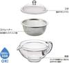 Akebono Sangyo Clear Teapot, Stainless Steel Mesh, 280ml, with Tea Measuring Set and Tritan Resin, Made in Japan, TW-3721