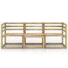 Garden 3-Seater Sofa, Green-Impregnated Pine Wood