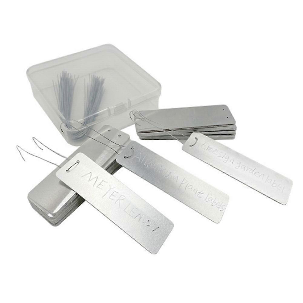 100pcs Aluminum Plant Labels, Metal Plant Tags, Tree ID Tags Plant Aluminum Tag Round Art Aluminum