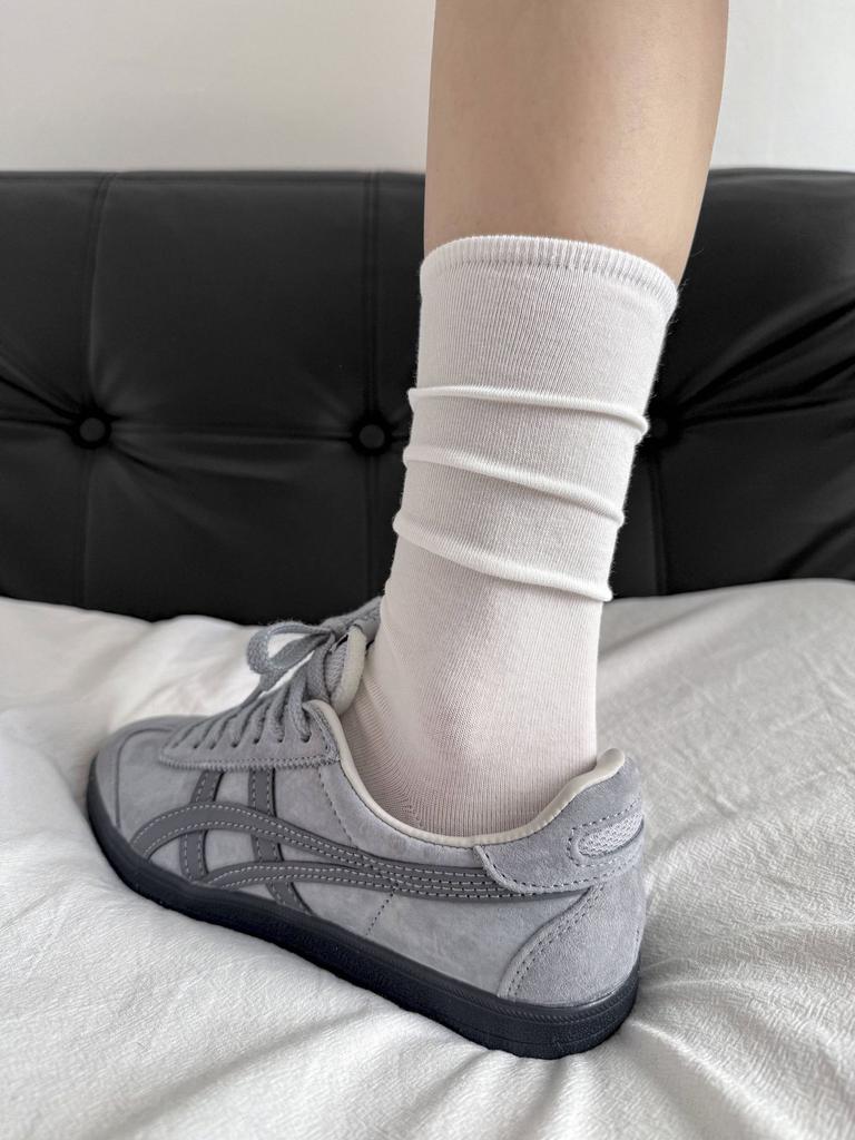 All-In-One Machine Socks Women'S Boneless Long Tube Stacked Socks Comfortable Cotton Socks White Socks Season Versatile Trend