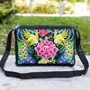 Ethnic Embroidered Crossbody Bag, Women's Canvas Shoulder Bags with Large Capacity