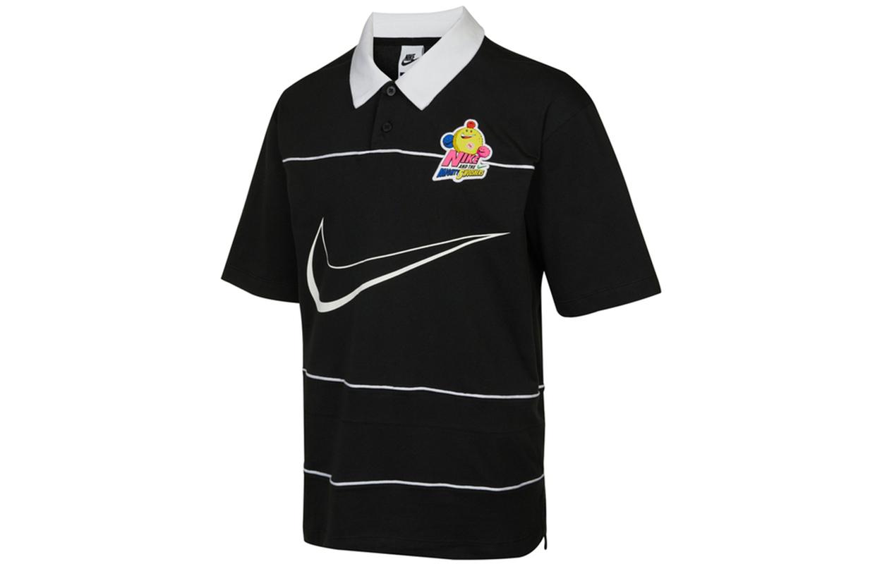 

Nike Polo Shirts Men s Black Polo Collar Moderate Straight Fit DM7918-010 XL