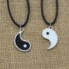 Vintage Yin Yang Partnerhalsketten - Passende ineinandergreifende Anhänger für den täglichen Gebrauch, Perfektes Geschenk für Paare & Beste Freunde