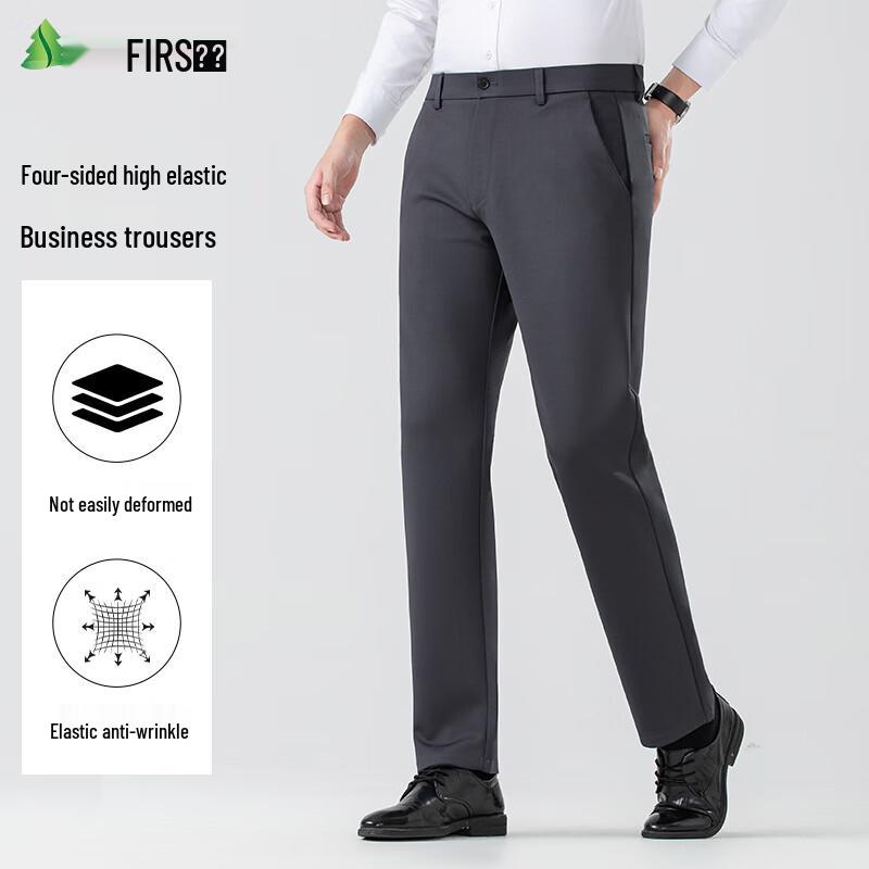 FIRS Men s Stretchy Straight-Leg Business Casual Pants 32
