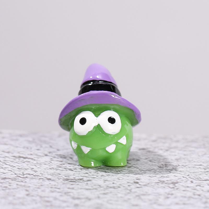 Halloween Cute Pumpkin Lantern Ghost Trinket Micro-landscape Plant Accessories, Keychain Pendant