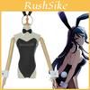 Elegantes Kostüm „Rascal Does Not Dream Of“ – Bunny Girl Sakurajima Mai, schwarzer Body für Cosplay-Events