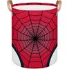Large Laundry Hamper Basket Red Spider Web Round Collapsible Storage Organizer Bin for Kids, Boys, Nursery, Closet, Bedroom, Playroom, Toys, Dirty