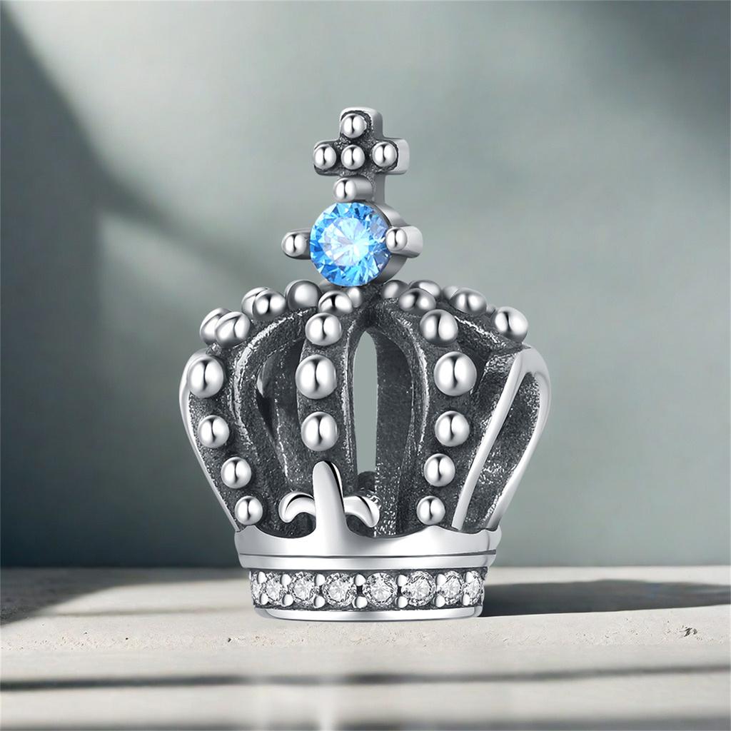 Copper Retro Crown Bead Charms Women Do It Yourself Fashion Jewellery Fine Gifts Compatible With Authentic Fine Bracelets Accessories