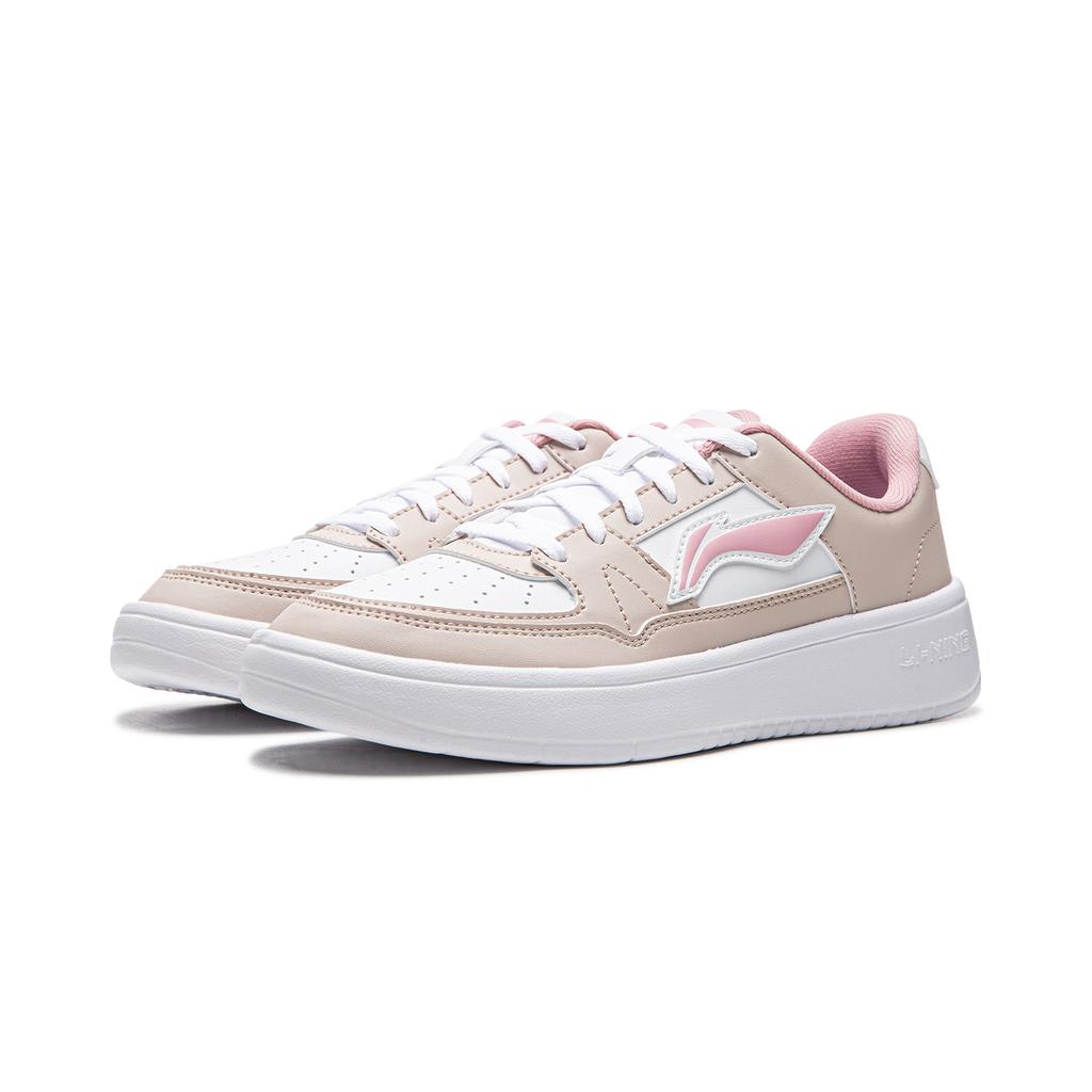 Li Ning January 1.0 Abrasion Resistant Breathable Low top Skateboard Shoes Women's Beige AGCV492-6