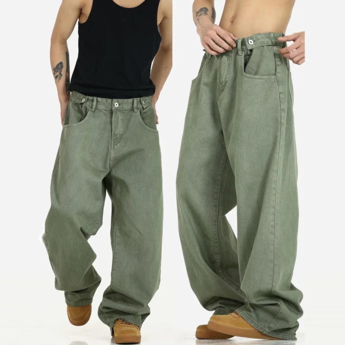 RogueWave Y2K Plašas Džinsu Bikses Unisex