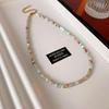 Cherry Gummy Crystal Heart Beaded Stackable Necklace - Summer Collarbone Chain Exquisite Design