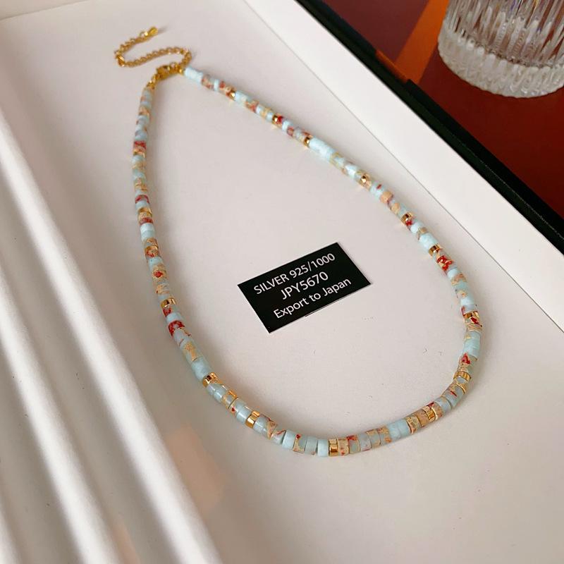 Cherry Gummy Crystal Heart Beaded Stackable Necklace - Summer Collarbone Chain Exquisite Design