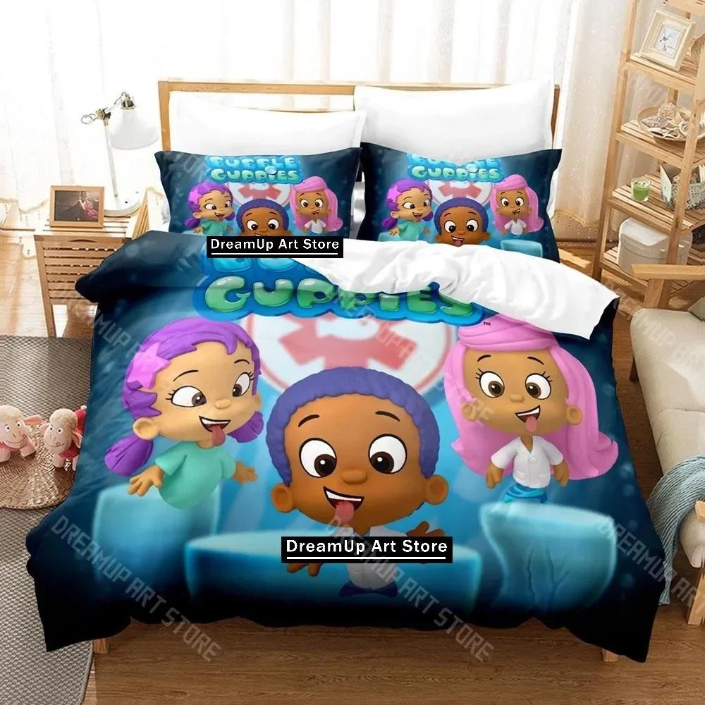 Set Biancheria da Letto Bubble Guppies Stampa 3D Singolo Gemello Matrimoniale Queen King Size Set Letto Adulto Bambino Camera da Letto Set Copripiumino