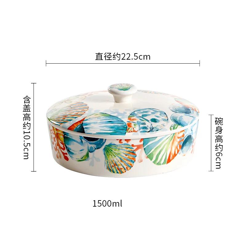 Creative Ocean Style Ceramic Plates High End Household Soup Bowls Exquisite and Delicious Dining Plate Irregular Bowl Tableware