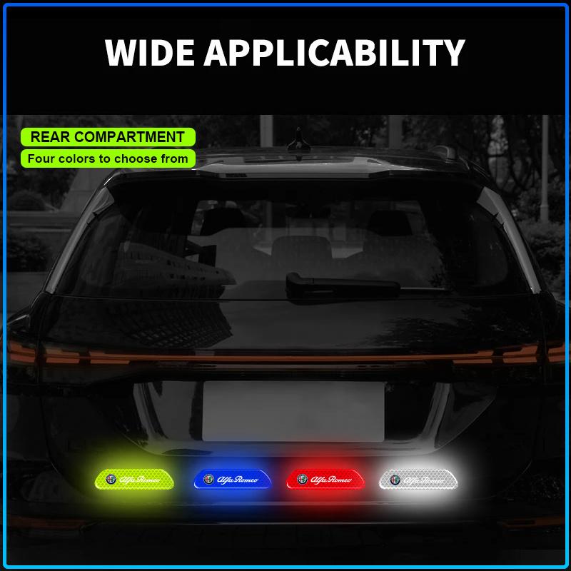 Per Alfa Romeo 159 147 156 166 Giulietta Giulia Mito Stelvio Brera Spider 4 PZ/set Adesivi Strisce Riflettenti di Sicurezza per Auto