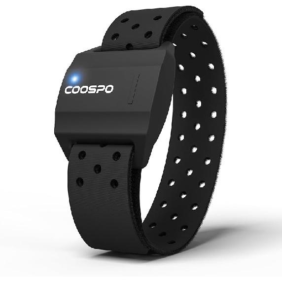 COOSPO Наручный датчик сердечного ритма, Bluetooth ANT+ Оптический датчик ЧСС для спорта, Перезаряжаемый Двухдиапазонный IP67 HRM, Совместим с HW706