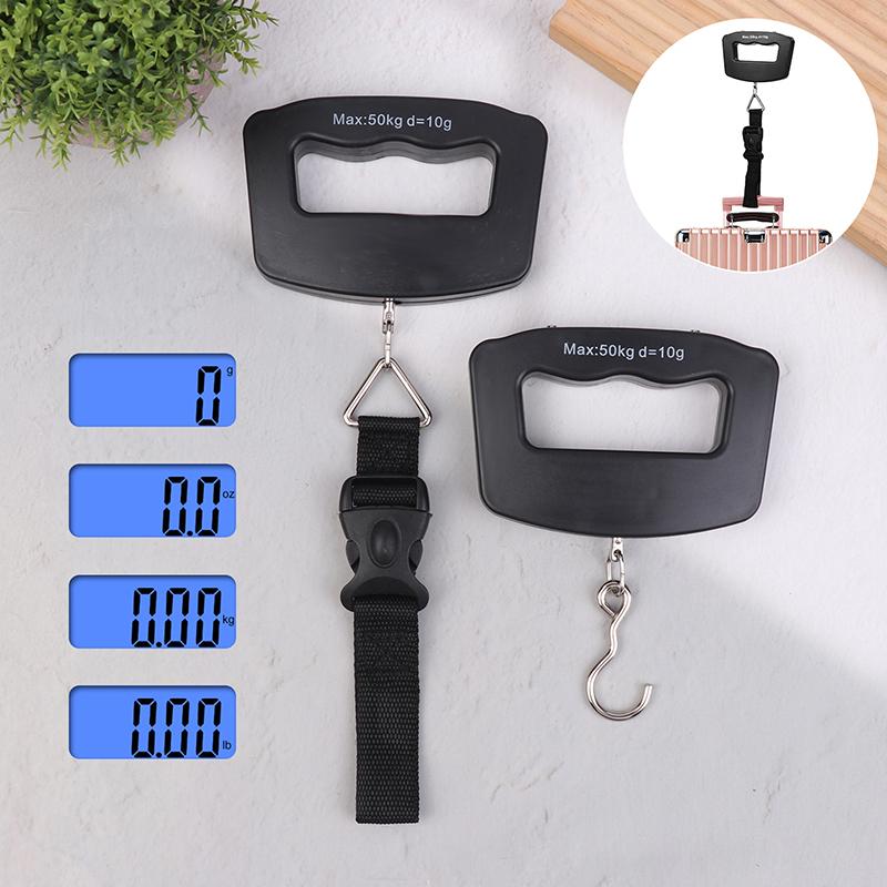 50Kg Digital Travel Luggage Scale Portable Handheld Electronic Hanging Scales Express Delivery Scale With Hook