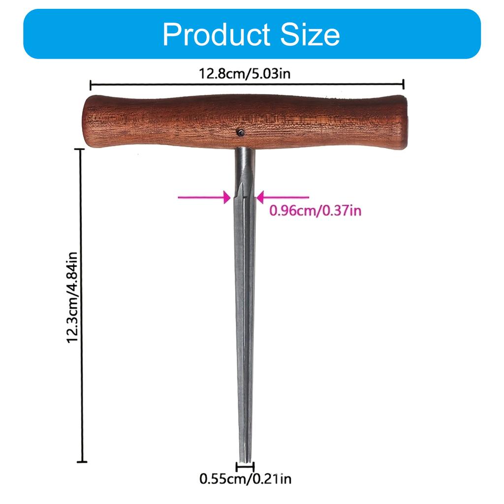 Violin Hole Enlarger Corrosion Resistant Steel Tapered Tip Suitable for Efficient Peg Adjustment in String Instruments