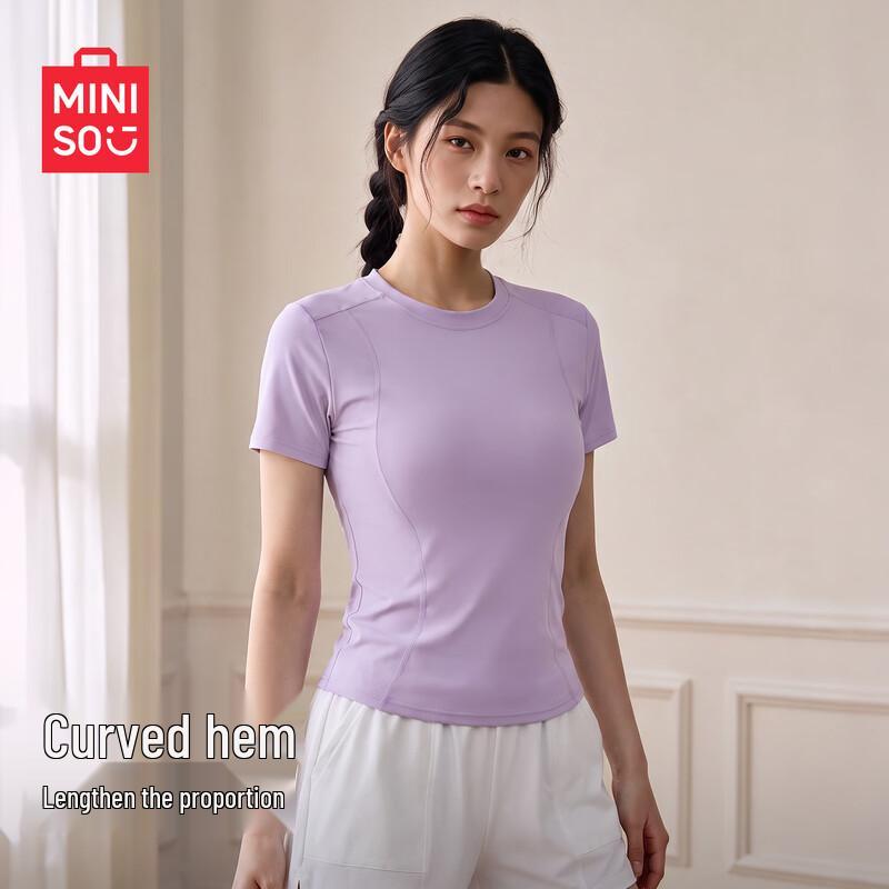 MINISO Women's Quick-Dry Sports Yoga T-Shirt