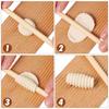 1 Set Wooden Gnochi Board High Quality Materials Pasta Shaping Tool Easy Grip Handle Steady Rolling Kitchen Accessory
