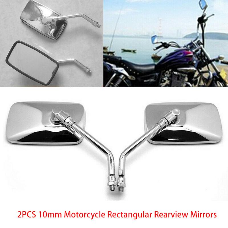 Chrome Motorcycle Scooter Rearview Mini Mirrors Universal Fit Bolt 10mm Chrome Motorcycle Scooter Rearview Mini Mirrors Universal Fit Bolt 10mm