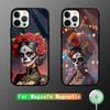 Mexican Catrina Skull Phone Case For iPhone 16,15,14,13,12,11,Pro,Max,Plus,Mini,SE New Magsafe Magnetic Wireless Charging